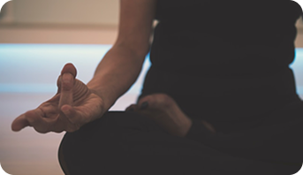 Restorative yoga class